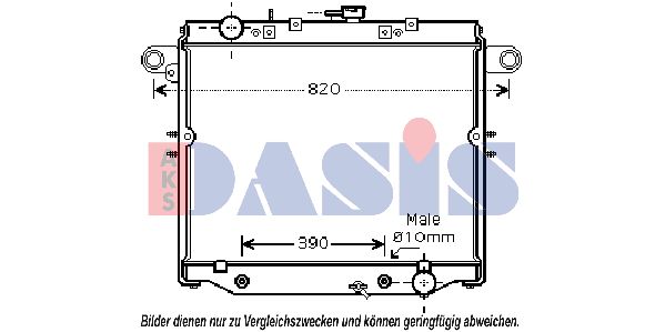 AKS DASIS Радиатор, охлаждение двигателя 210173N